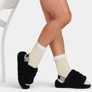 UGG Fluff Yeah Slides Black